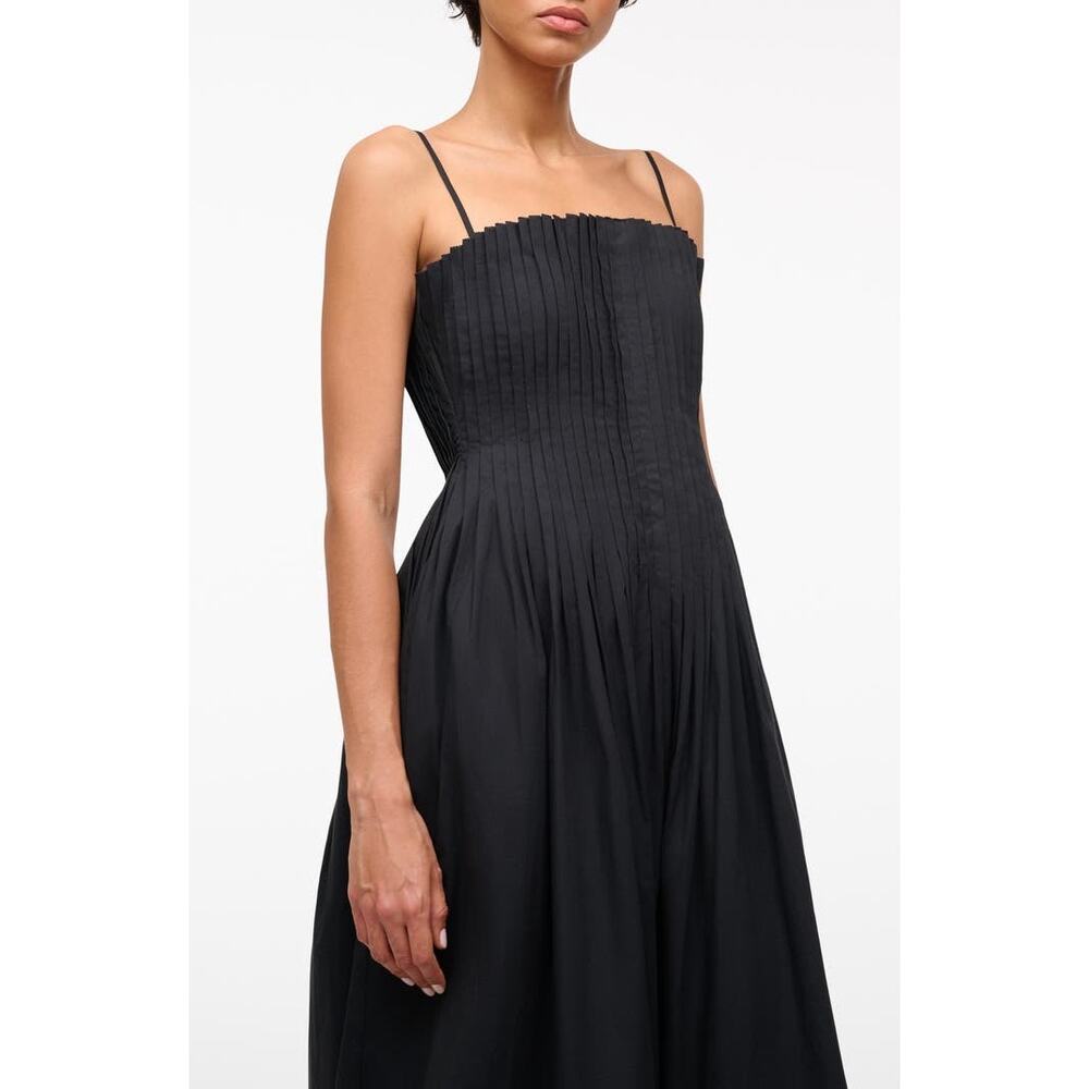 STAUD Black Strapless Midi Dress - Picture 12 of 12